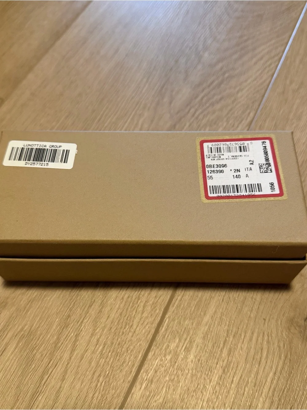 Burberry Tan Sunglasses Accessory Box with Gold Emblem